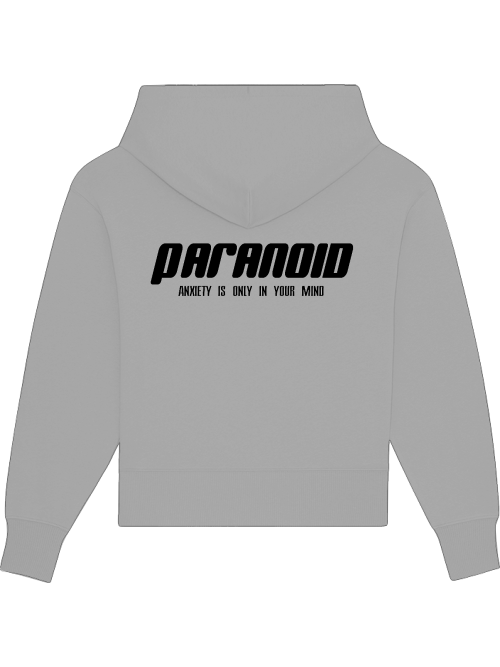 Paranoid Basic Girlie Hoodie Black Print