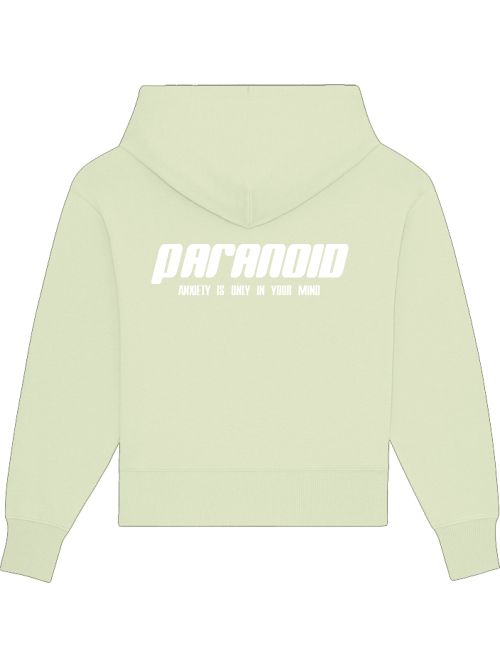 Paranoid Basic Girlie Hoodie White Print