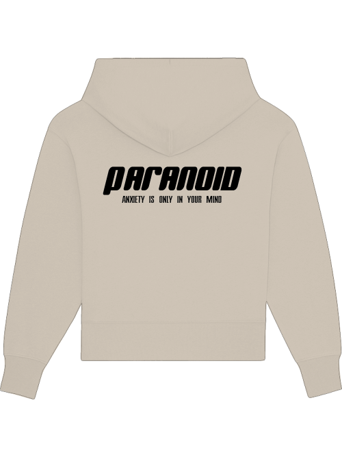 Paranoid Basic Girlie Hoodie Black Print